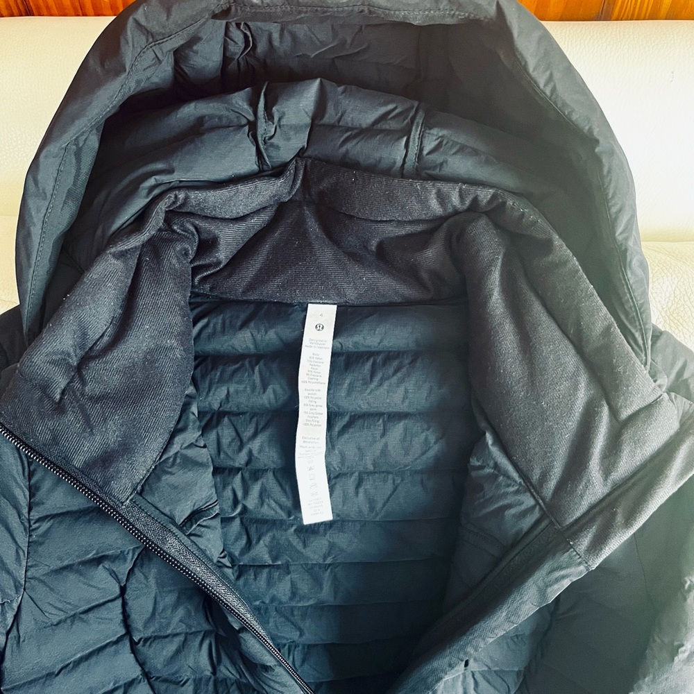 Lululemon Black Hooded Puffer Jacket